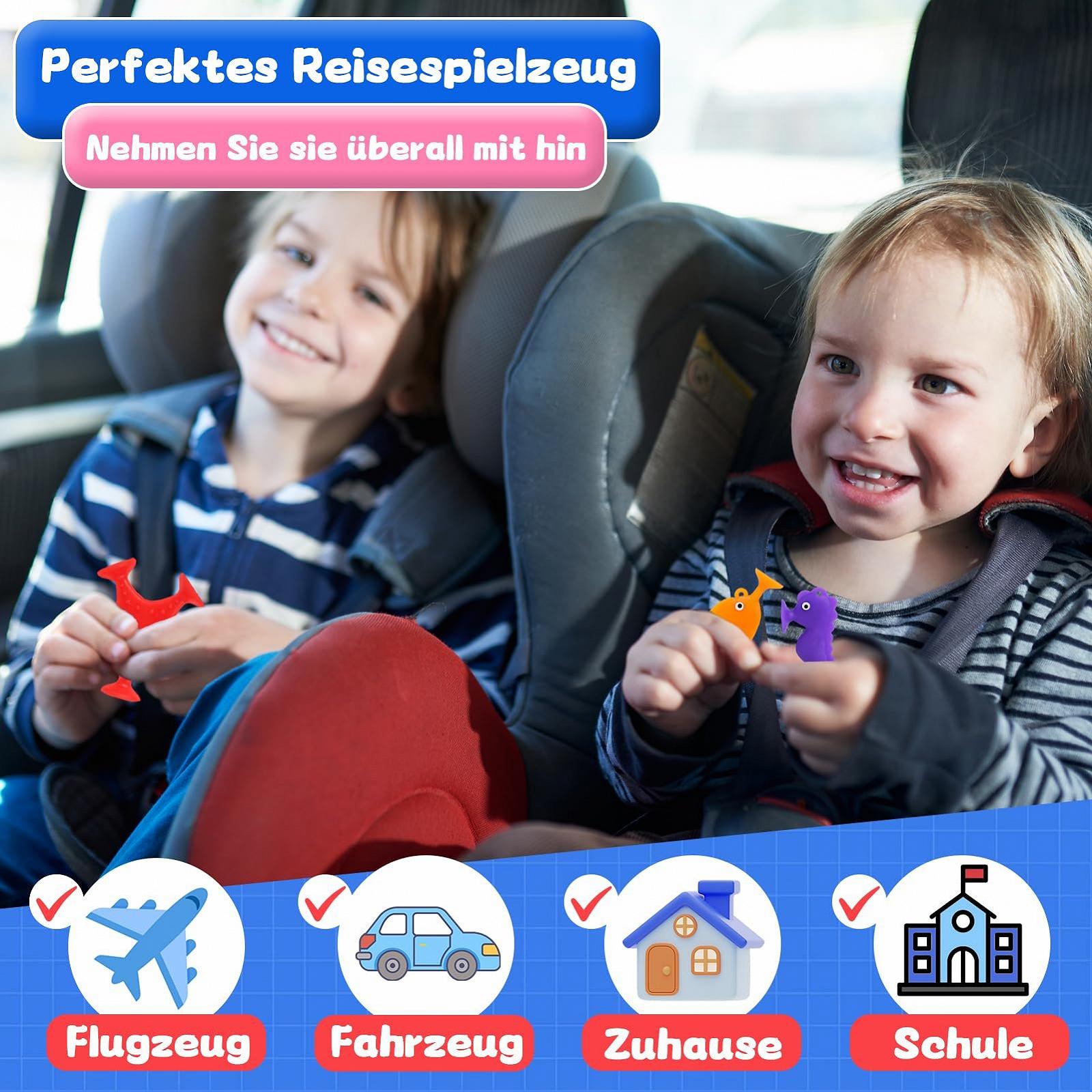 Игрушка-присоска Монтессори, Набор из 12 силиконовых сенсорных., фото №6