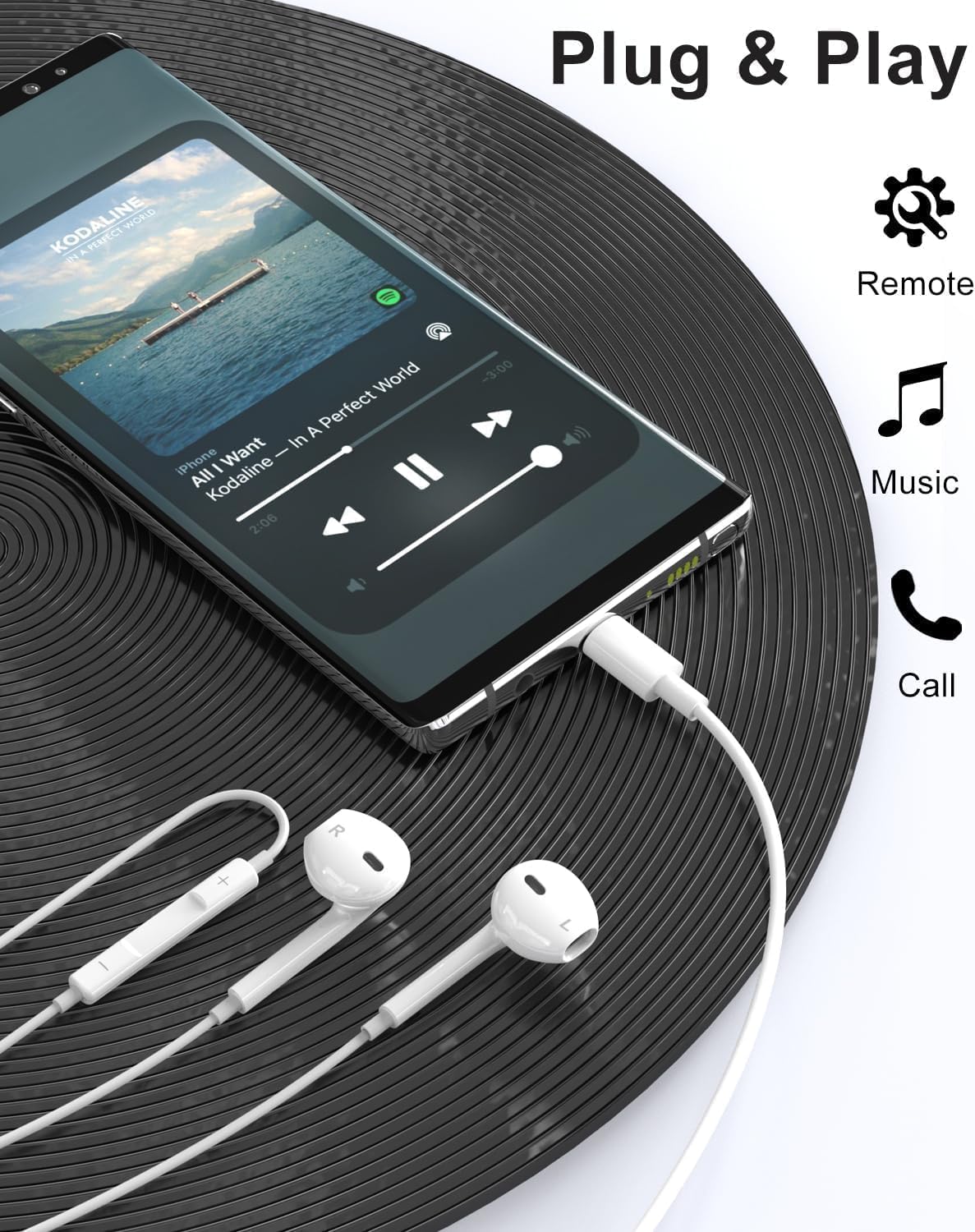 Наушники USB C Type C Внутриканальные для iPhone 15 Pro с микрофоном и управлением громкостью, фото №6