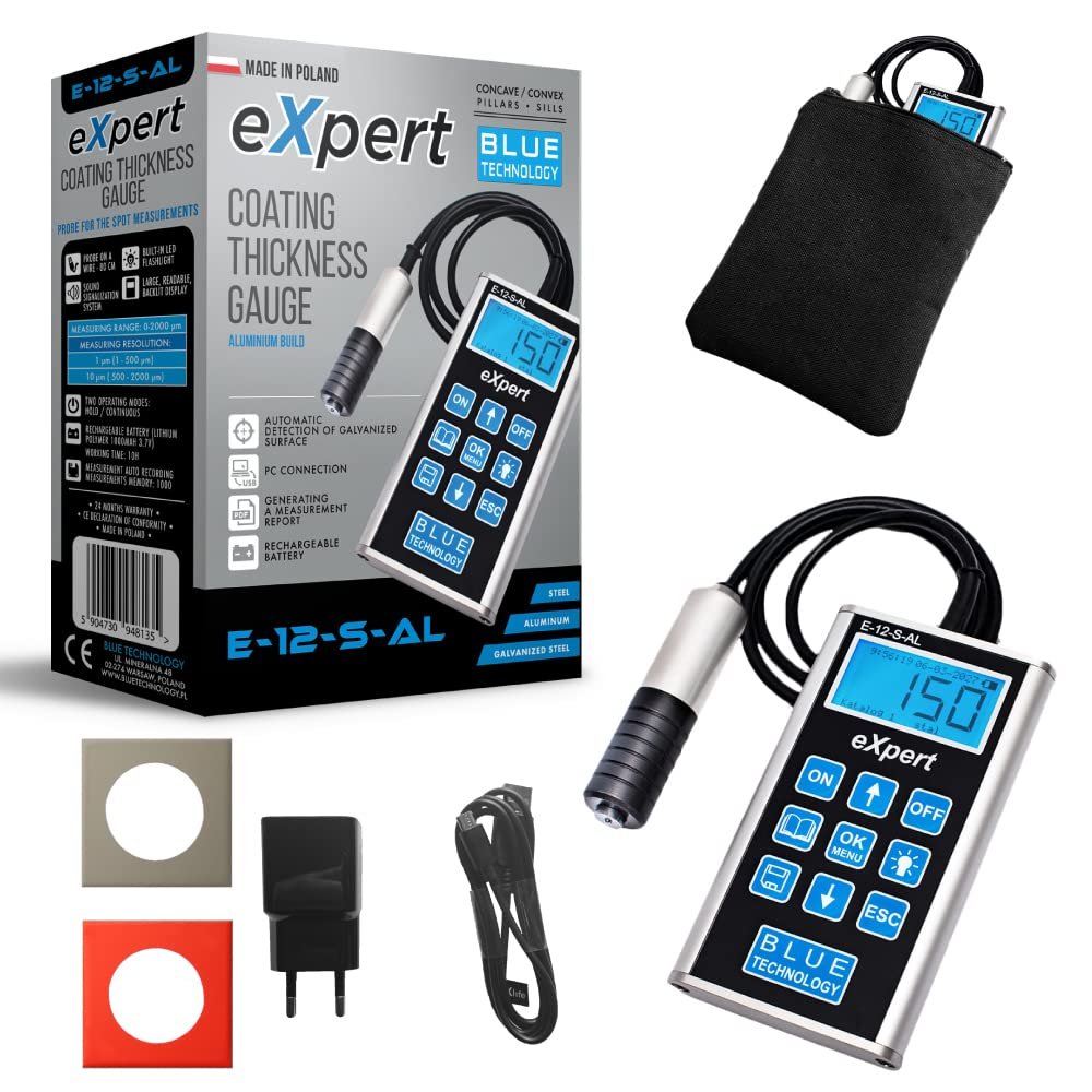 Товщиномір фарби Blue Technology E-12-S-AL eXpert Чорний/Сріблястий, фото №1