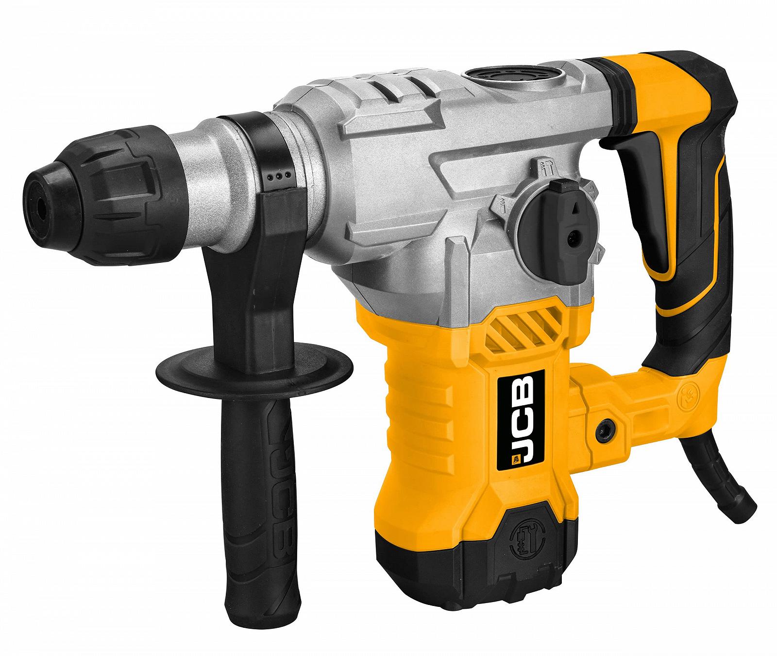 Перфоратор JCB RH1500 (1500 Вт, патрон SDS-plus, энергия удара 6 Дж, пневматическая коробка передач, компактный, прочный, сверление, ударное сверление, зубила, кейс), фото №1