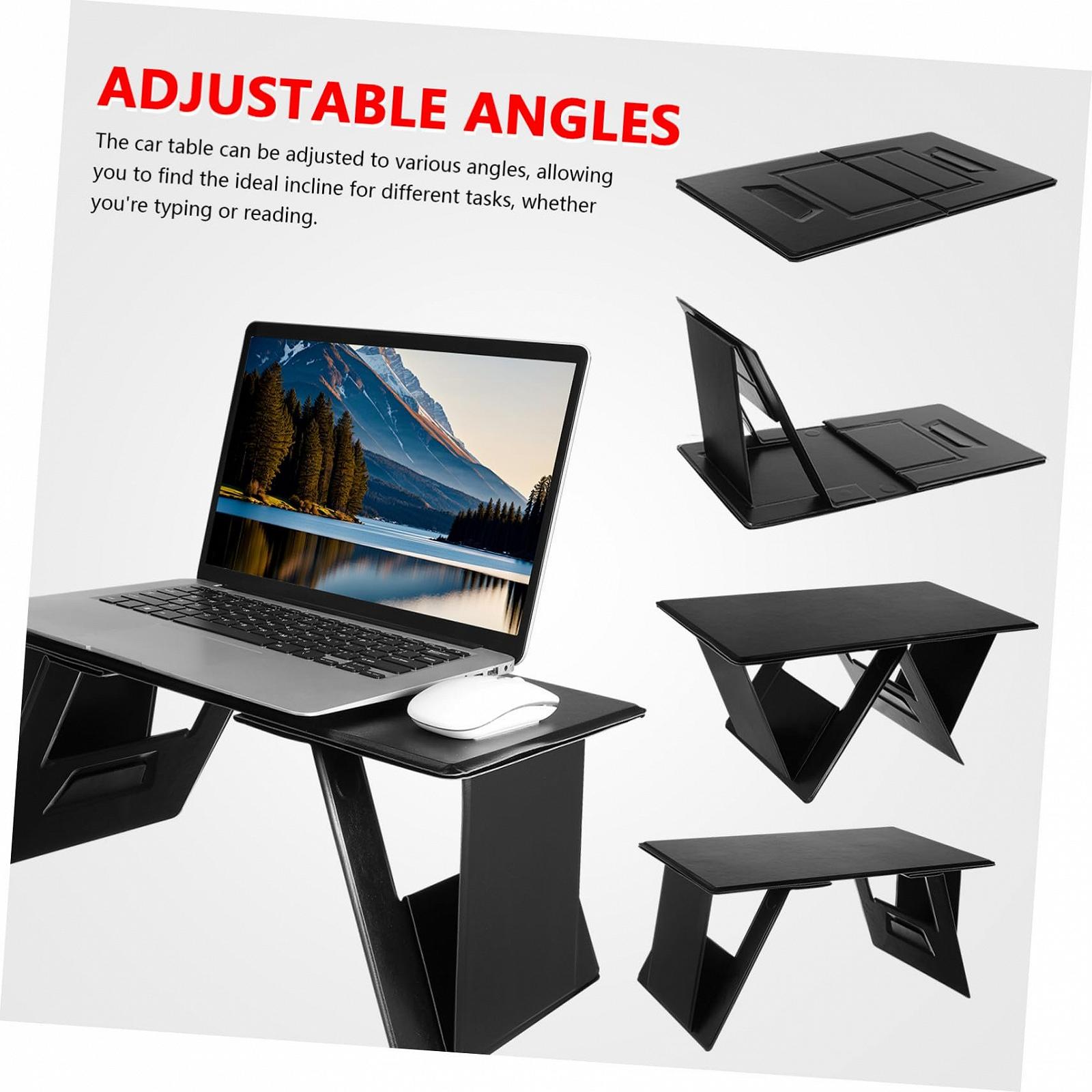Складной Портативный Столик для Ноутбука с Нескользящей Поверхностью Регулируемый для Кровати Дивана Автомобиля Многофункциональный Складной Столик для Письма Чтения и Еды, фото №6
