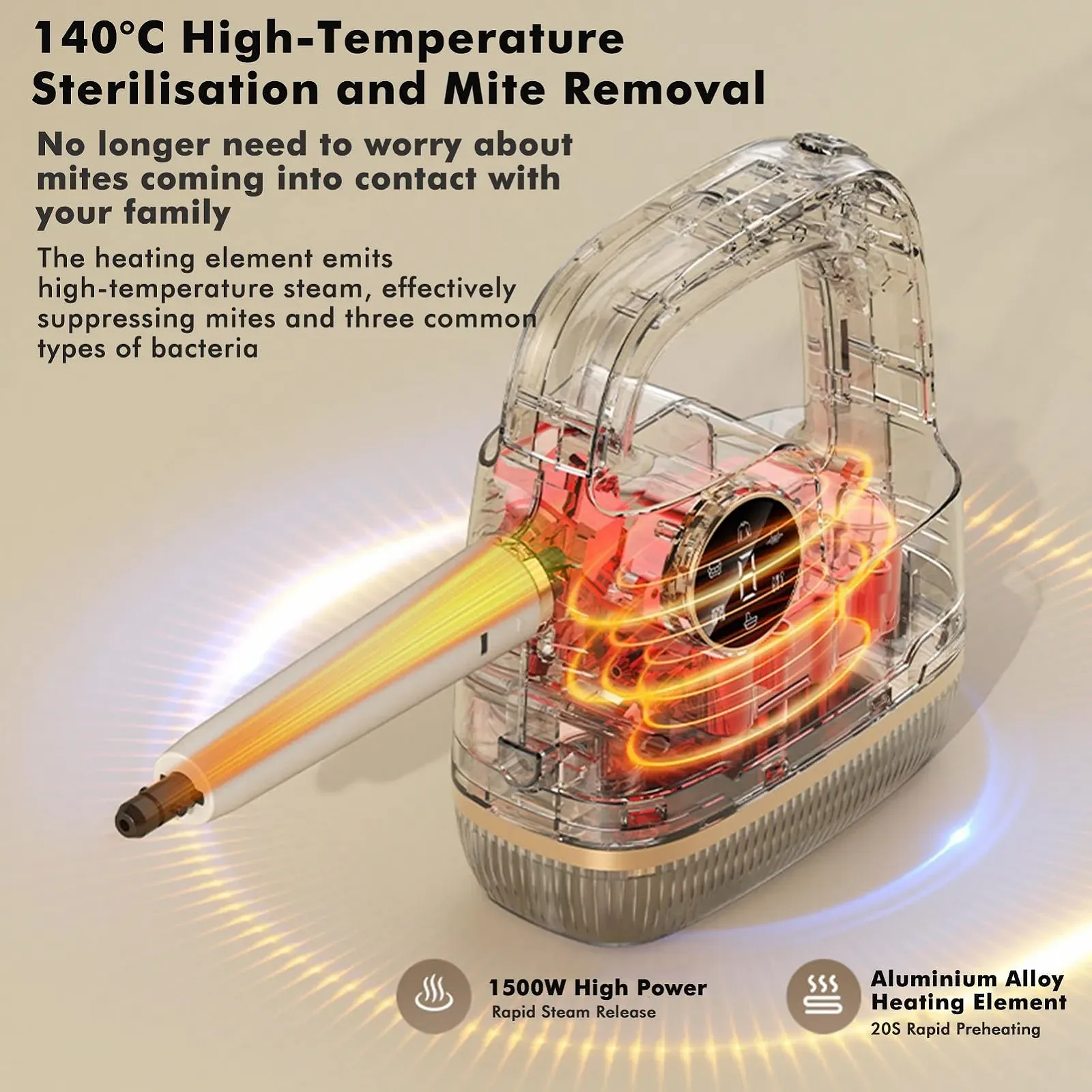 Пароочисник ручний 800 мл, фото №6