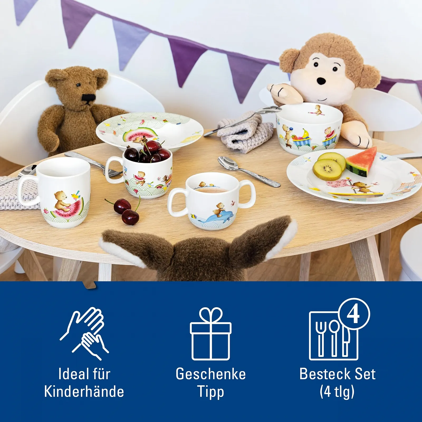 Набор детских столовых приборов Villeroy & Boch Happy as a Bear, фото №4 Набор детских столовых приборов Villeroy & Boch Happy as a Bear, фото №4