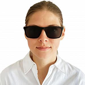 Сонцезахисні окуляри Rectangular Mini Brille Flex Чорний/Червоний synthetic.ua - Фото 1