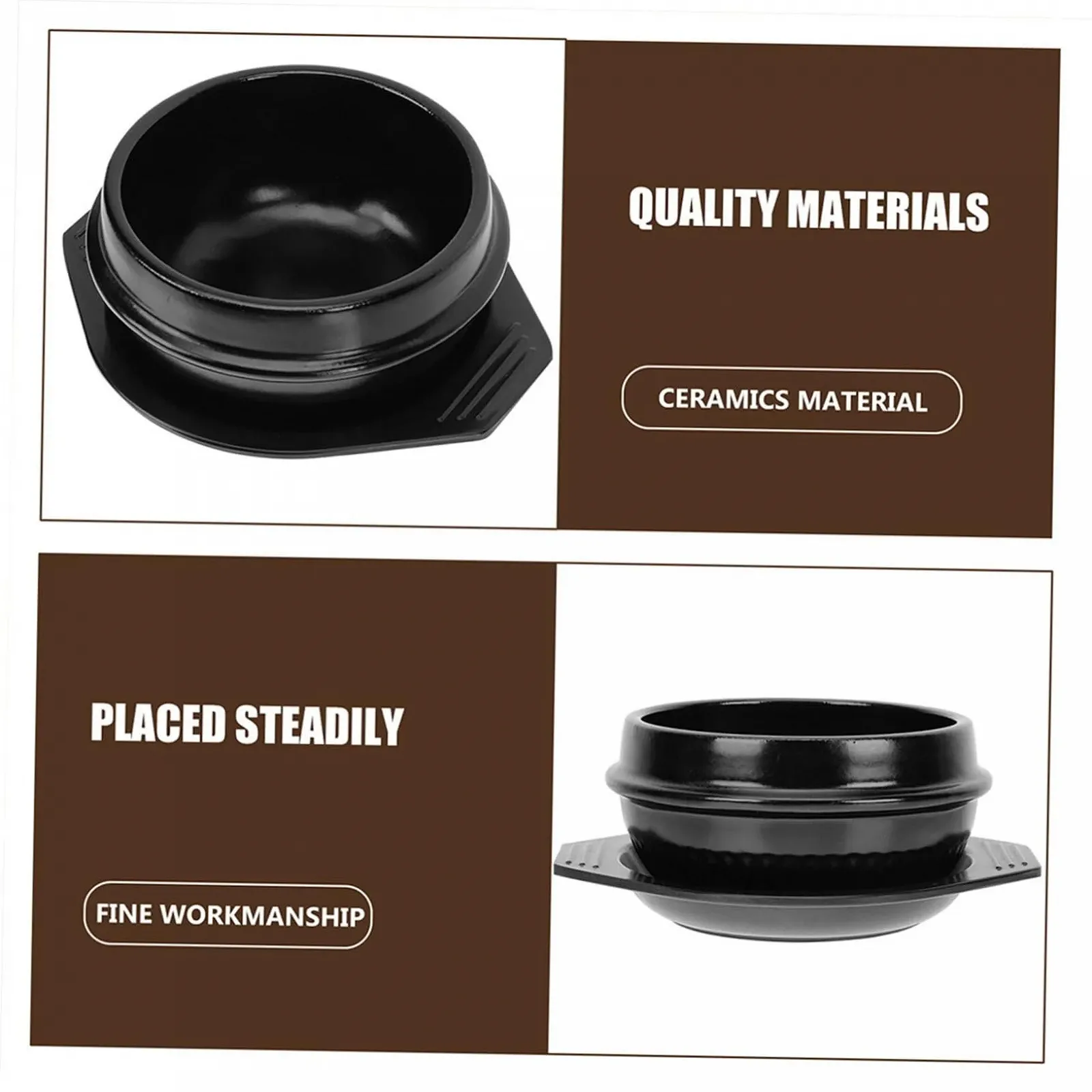 Горшок керамический GLEAVI жаропрочный с нескользящим подносом, фото №9