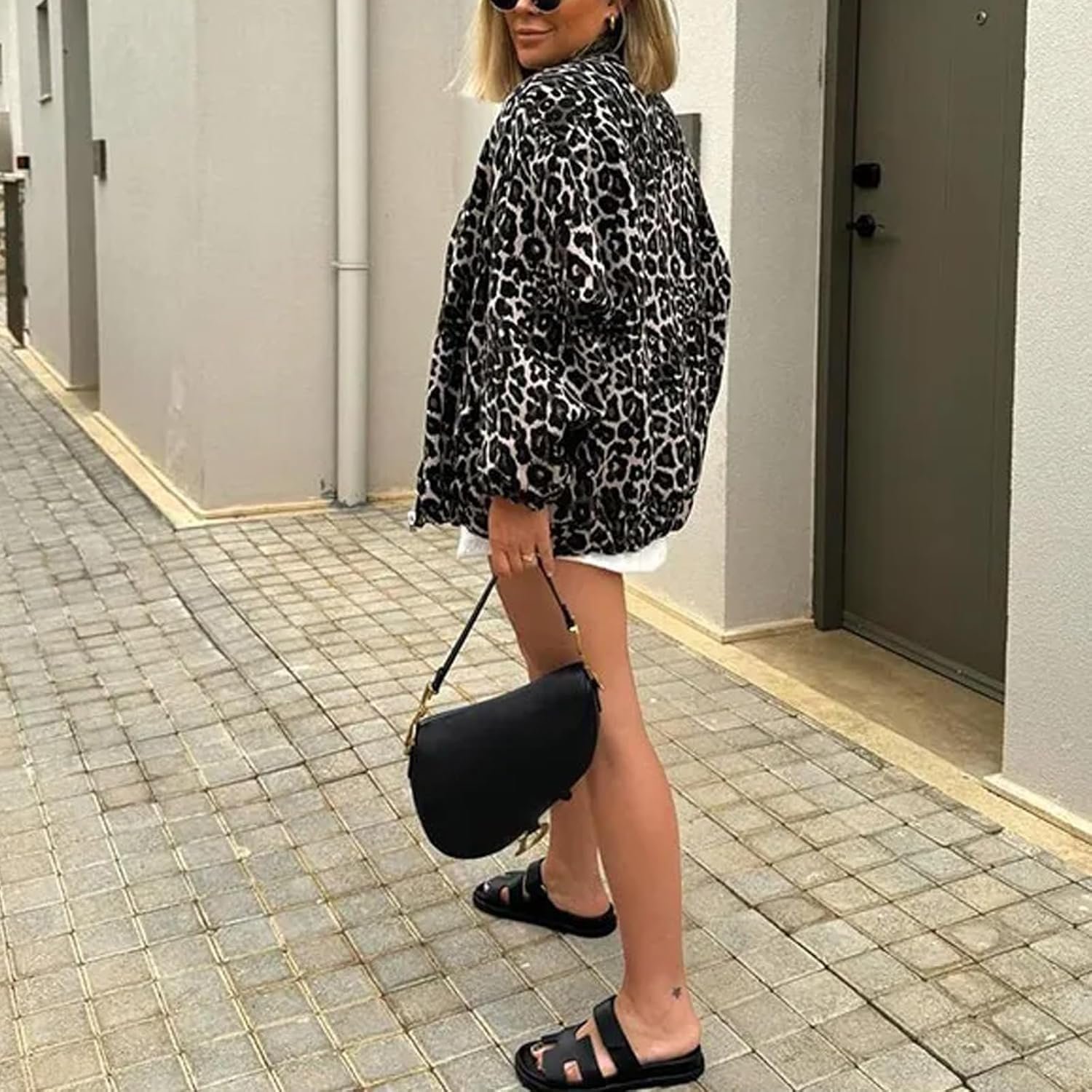 Пальто Suncadmious Жіноче з Леопардовим Принтом, фото №4