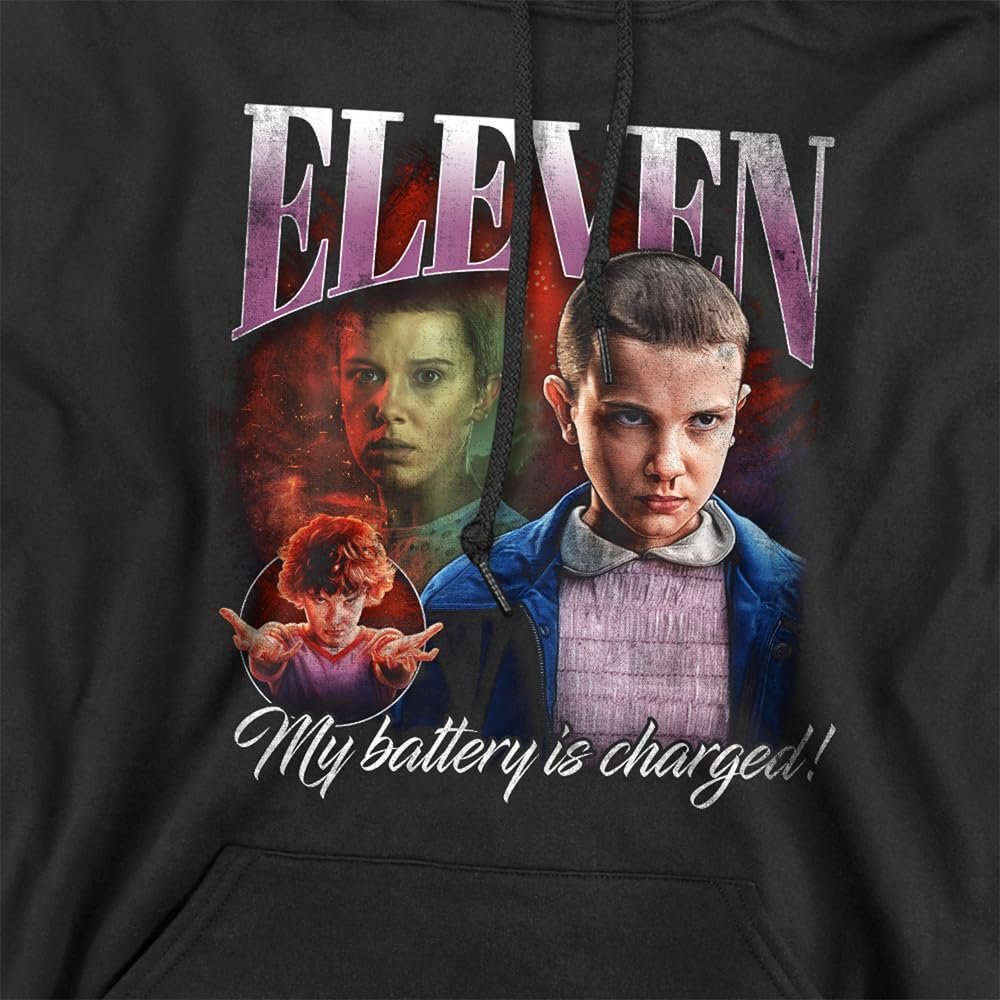 Худи Stranger Things Eleven Homage Unisex, Черный, фото №2