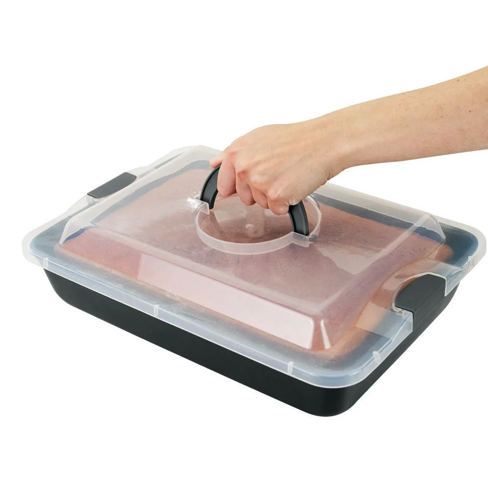 Форма для запекания Metaltex Superior с крышкой, 35.6 x 26 x 8.7 см, серебристая, фото №2 Форма для запекания Metaltex Superior с крышкой, 35.6 x 26 x 8.7 см, серебристая, фото №2