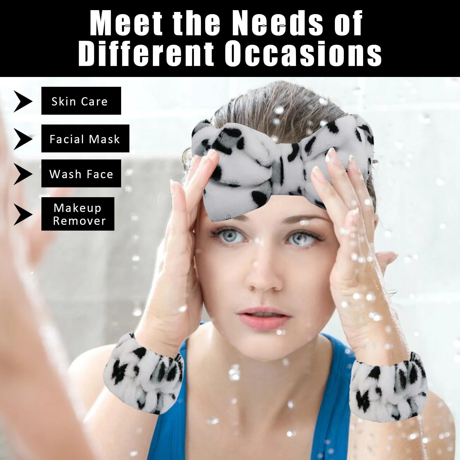 Набір пов'язок на голову для вмивання обличчя, фото №6