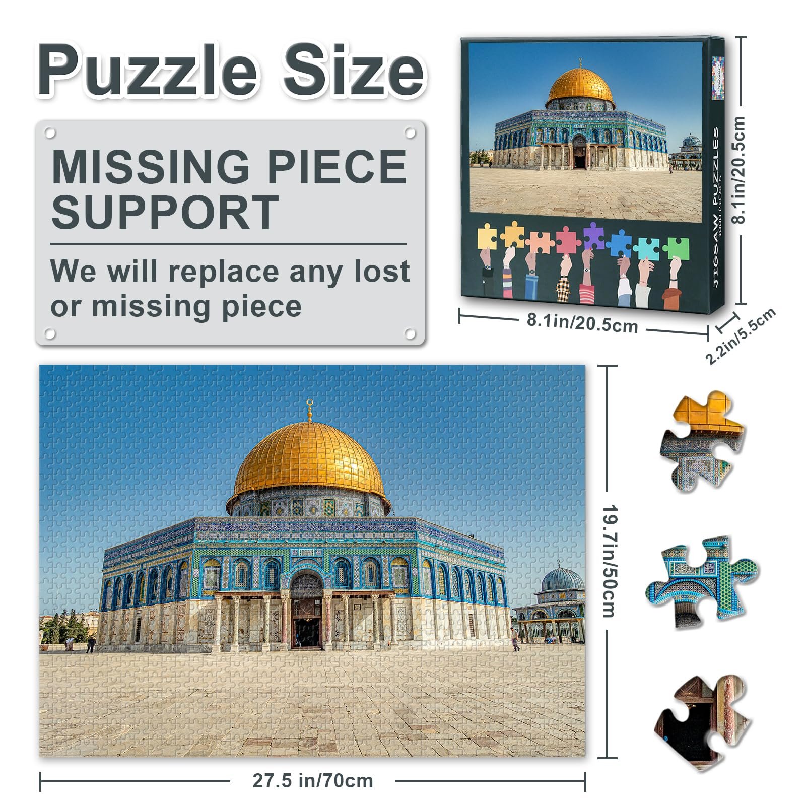 Пазл Al-Aqsa Mosque 1000 елементів 70 x 50 см, фото №3