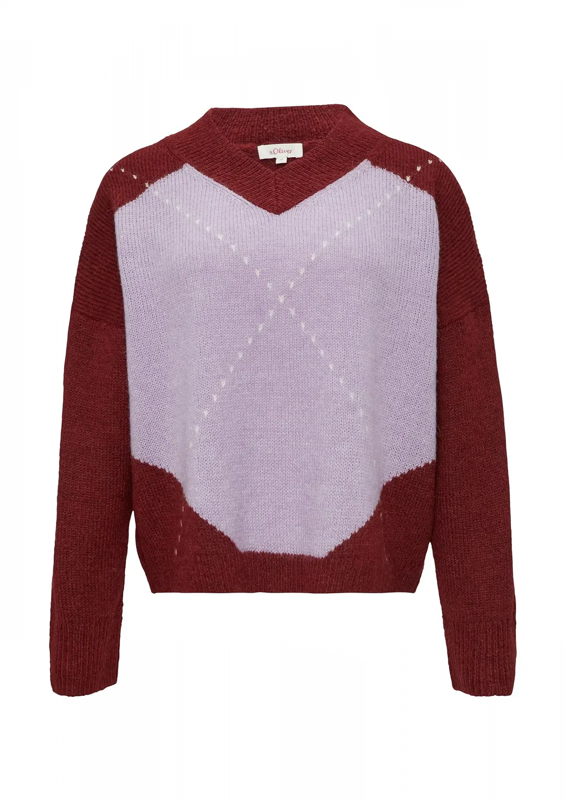 Джемпер s.Oliver Oversized В'язаний з вовни з ромбовидним візерунком, фото №1 Джемпер s.Oliver Oversized В'язаний з вовни з ромбовидним візерунком, фото №1