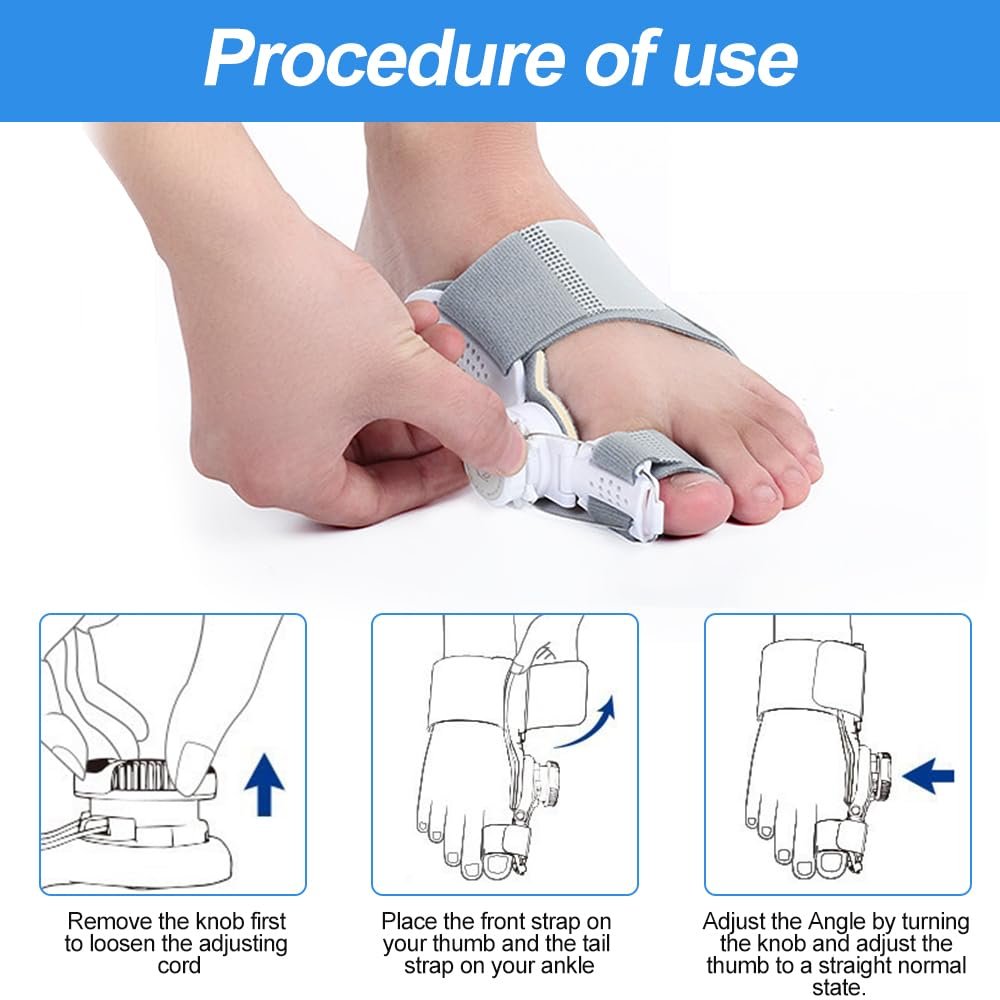 Шина для корекції Hallux Valgus, регульована, для великого пальця ноги, для чоловіків і жінок, фото №3