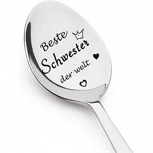 Ложка з нержавіючої сталі з гравіюванням Найкраща Сестра у Світі - Фото 1