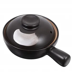Кастрюля-кессероль NUOBESTY керамическая с крышкой термостойкая для супа и риса из фарфоровой глины - Фото 1