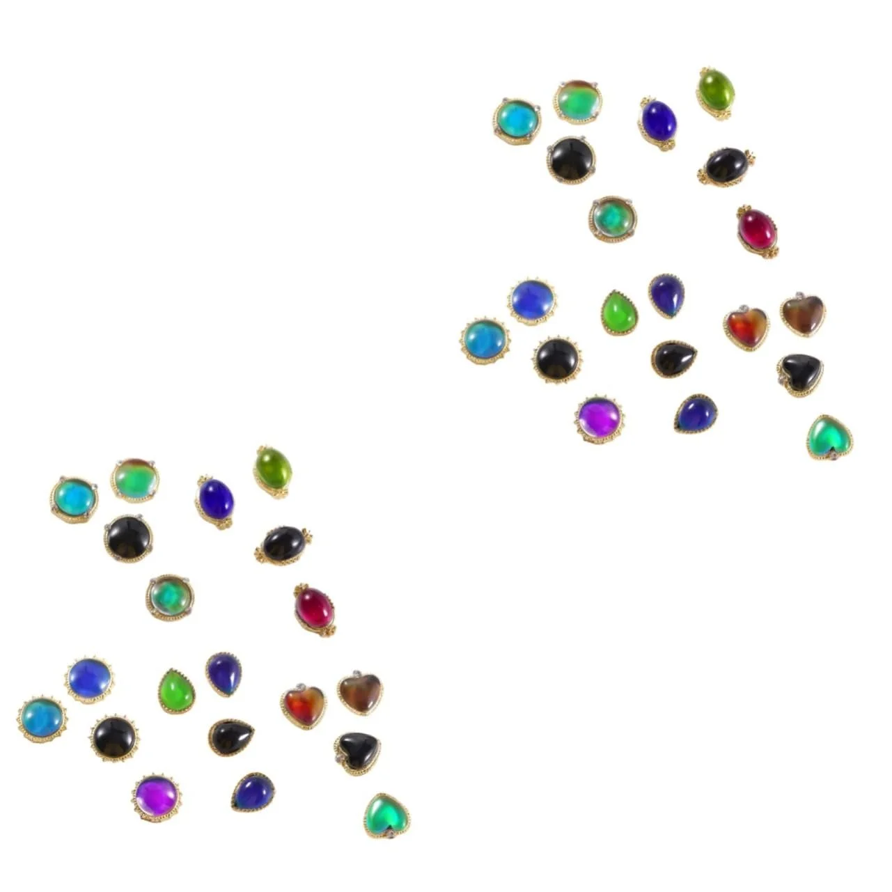 Наклейки для ногтей MAGICLULU 2 набора Элегантные наклейки, меняющие температуру, для украшений для ногтей Опаловые наклейки для маникюра Блестящие украшения для ногтей Креативный дизайн ногтей 5 штук * 2, фото №1