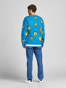Пуловер JORSMILE KNIT CREW NECK KA KNT21 12206857-Hawaiian Ocean-Fit:WIDE Jack&Jones  M synthetic.ua - Фото 1