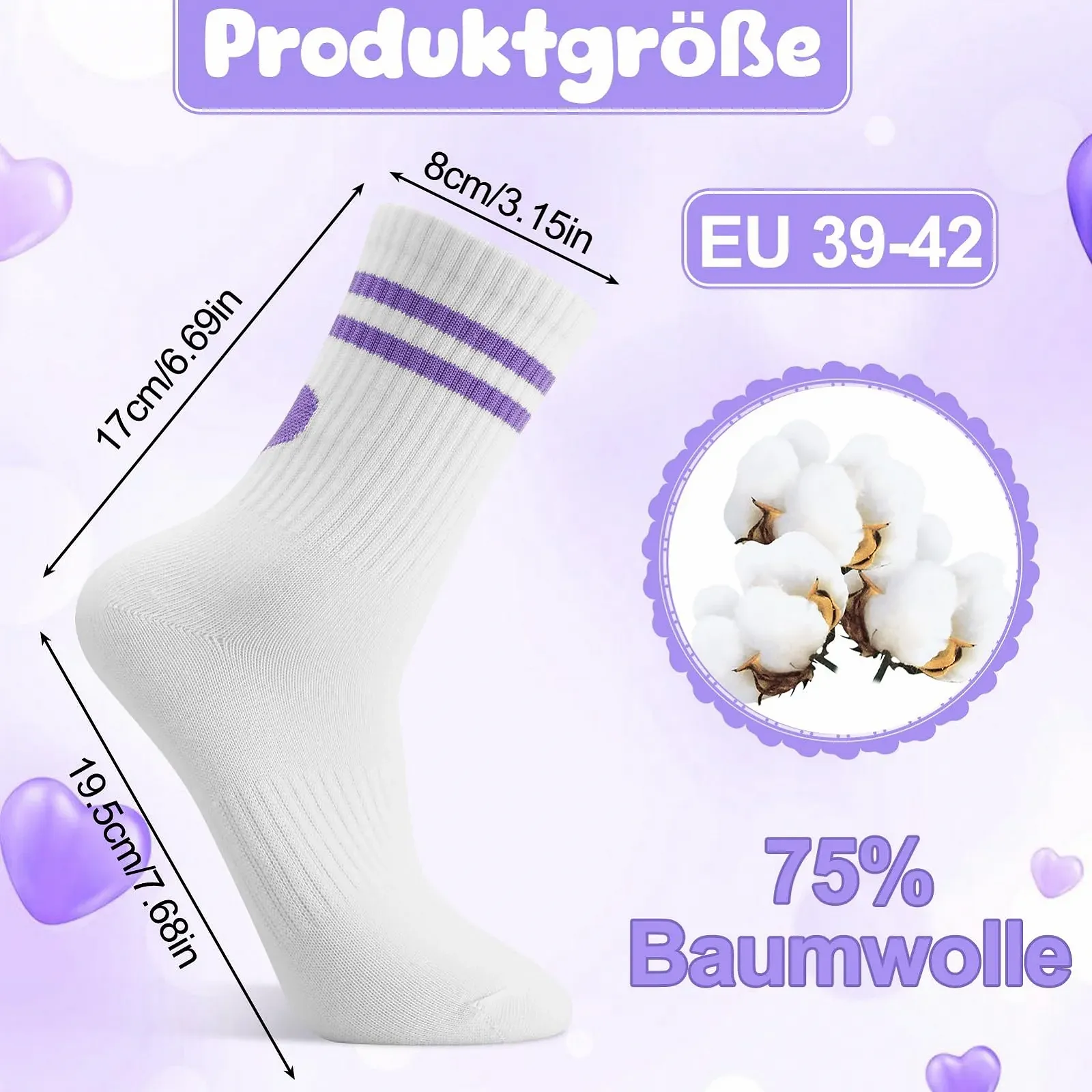 Женские теннисные носки Белый цвет (4 пары), фото №2 Женские теннисные носки Белый цвет (4 пары), фото №2