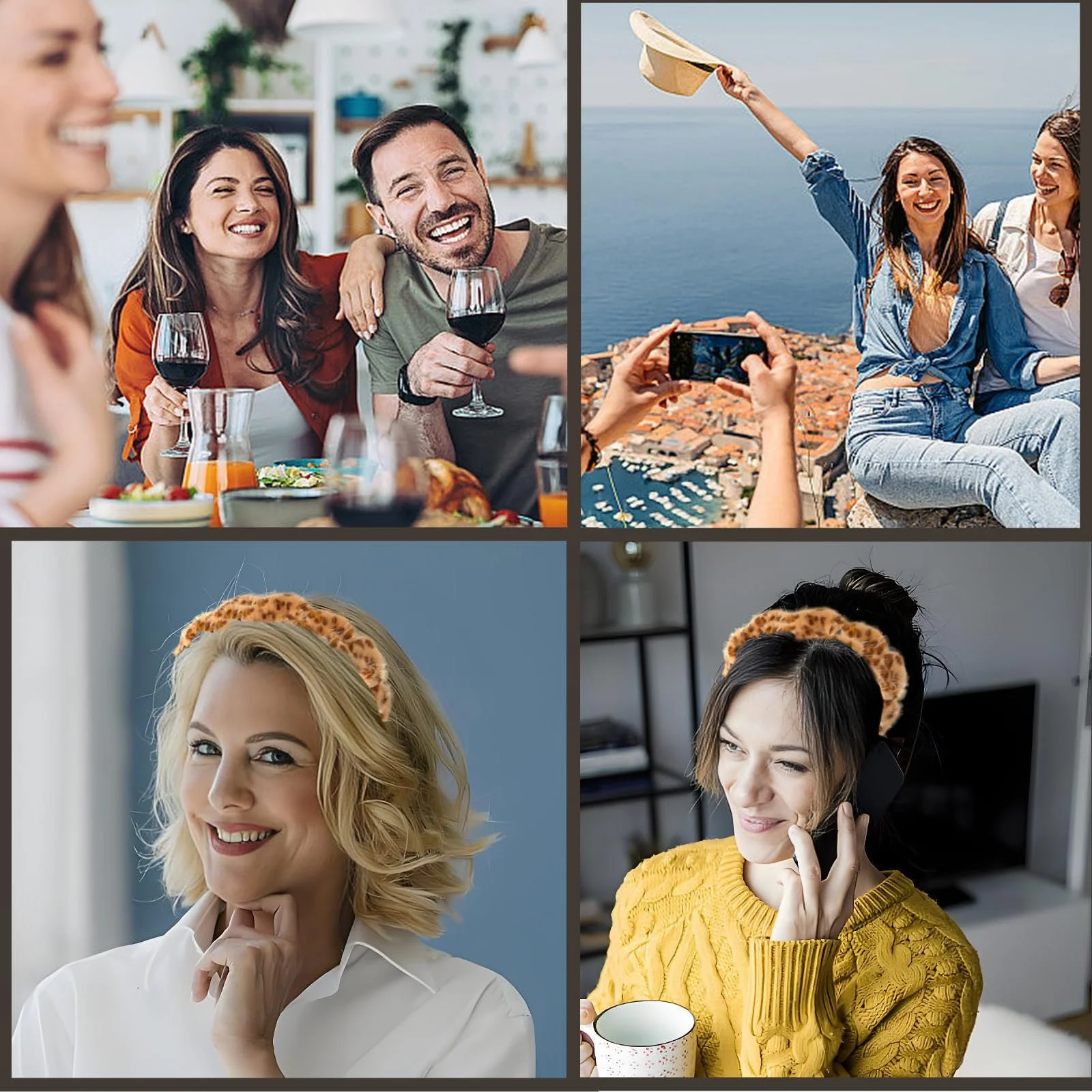 Набір з 3 елегантних текстурних жіночих обручів для волосся, фото №6