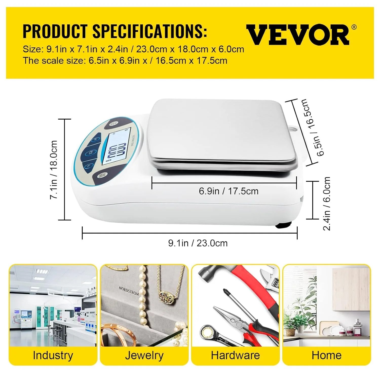 Лабораторні ваги VEVOR HZ-B50002 Білий, фото №8