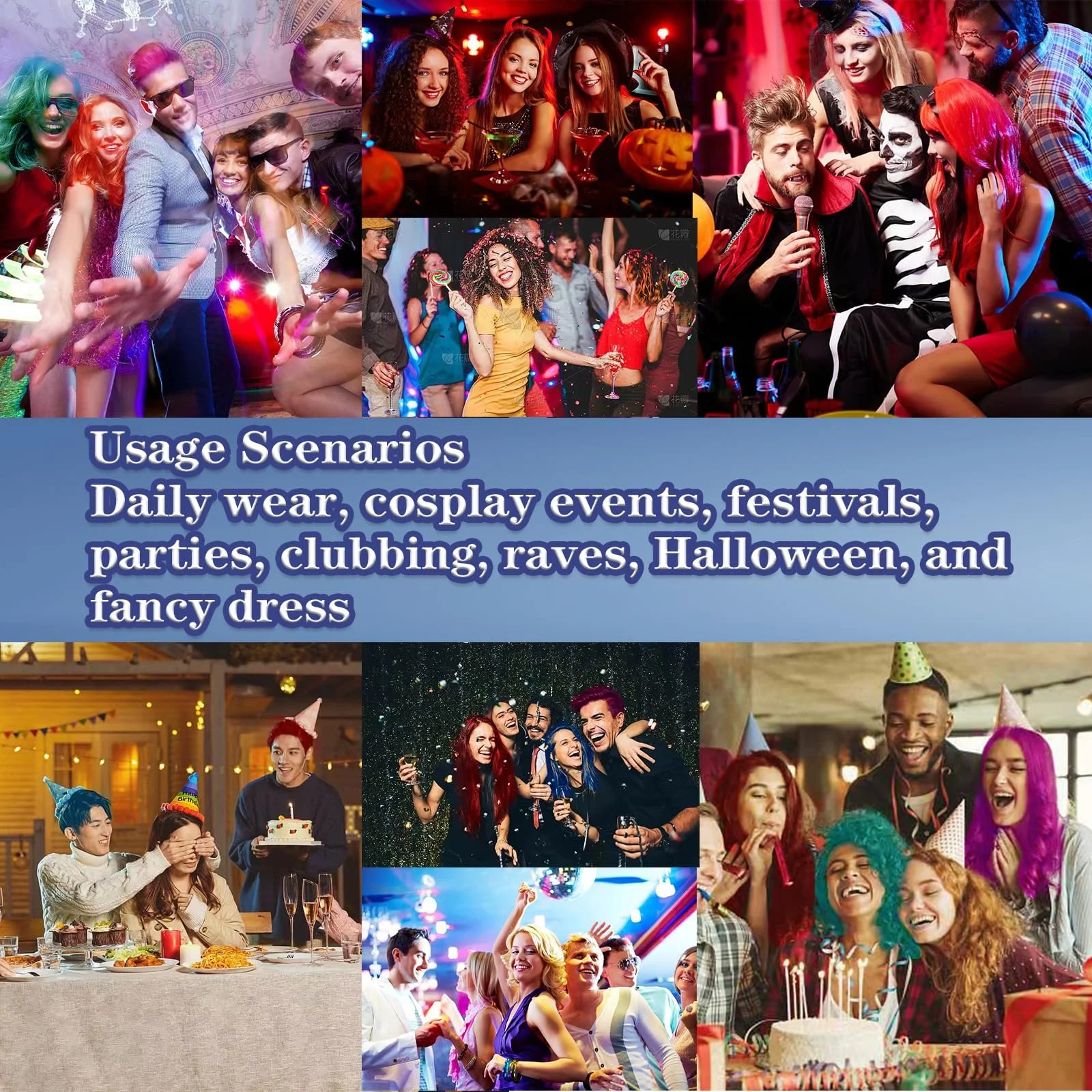 Тимчасова фарба для волосся Ultramarine HaiolorPro, змивна, віск для волосся для чоловіків і жінок, фото №7 Тимчасова фарба для волосся Ultramarine HaiolorPro, змивна, віск для волосся для чоловіків і жінок, фото №7