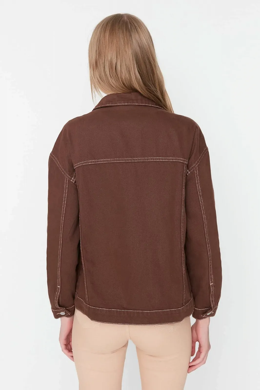 Джинсовая Куртка TRENDYOL Базовая Однотонная, фото №6 Джинсовая Куртка TRENDYOL Базовая Однотонная, фото №6