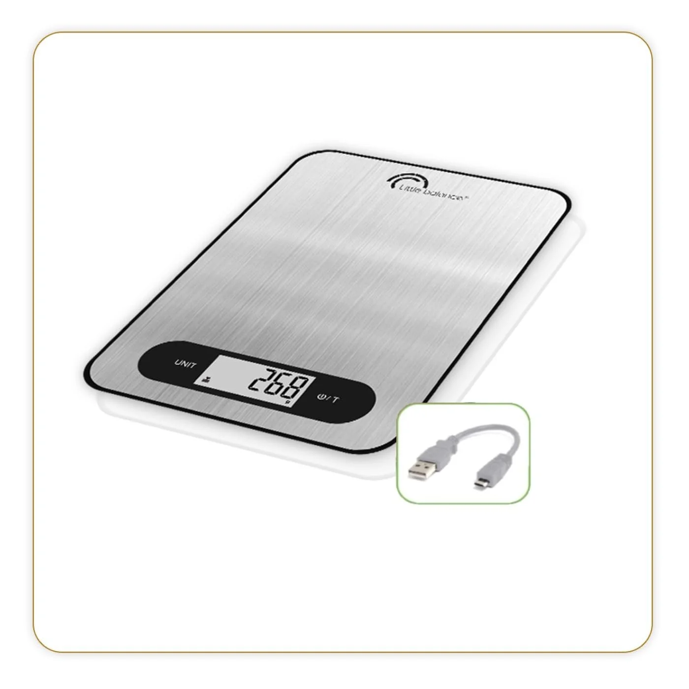 Кухонні ваги LITTLE BALANCE 8550 Slim Inox USB-R 5 кг Stainless Steel, фото №1 Кухонні ваги LITTLE BALANCE 8550 Slim Inox USB-R 5 кг Stainless Steel, фото №1