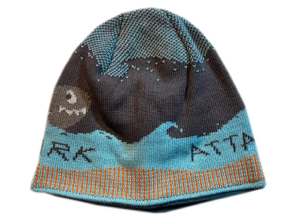 Шапка maximo Shark для мальчиков, сине-серая, фото №1 Шапка maximo Shark для мальчиков, сине-серая, фото №1