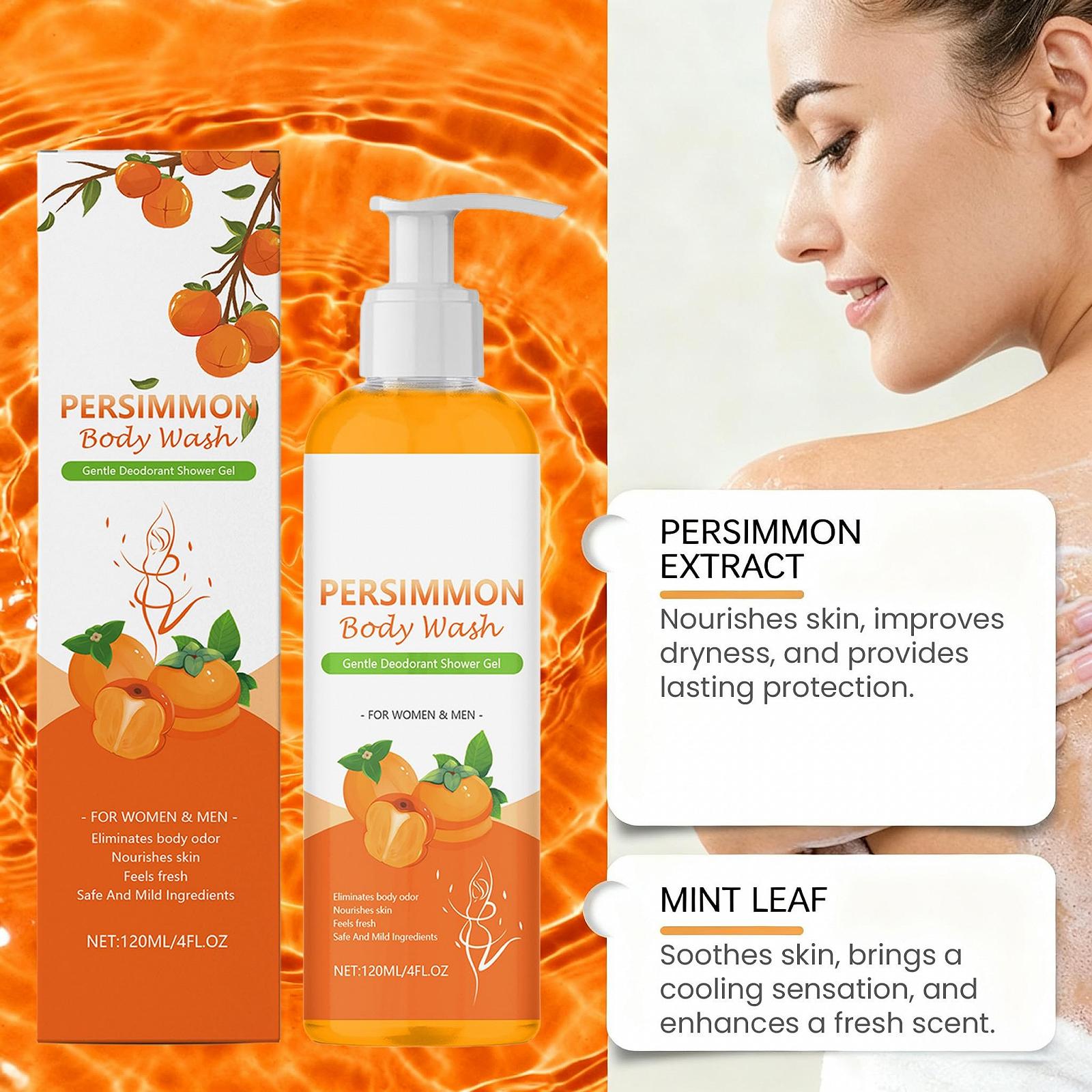 Гель для душа Persimmon против запаха тела, для зрелой кожи, дезодорирующий, свежий аромат, увлажняющий (3 шт.), фото №4 Гель для душа Persimmon против запаха тела, для зрелой кожи, дезодорирующий, свежий аромат, увлажняющий (3 шт.), фото №4