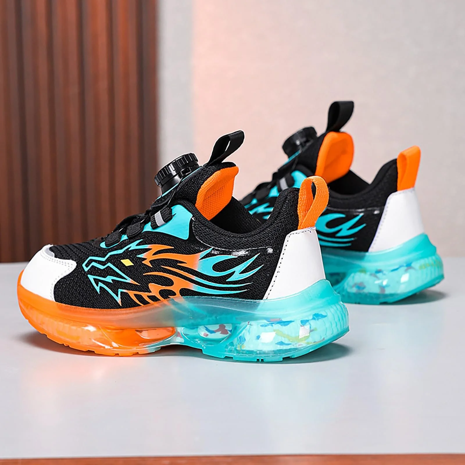 Дитячі Кросівки для Бігу для Хлопчиків і Дівчаток, Легкі Дихаючі Сітчасті Спортивні з Поворотним Механізмом, фото №6