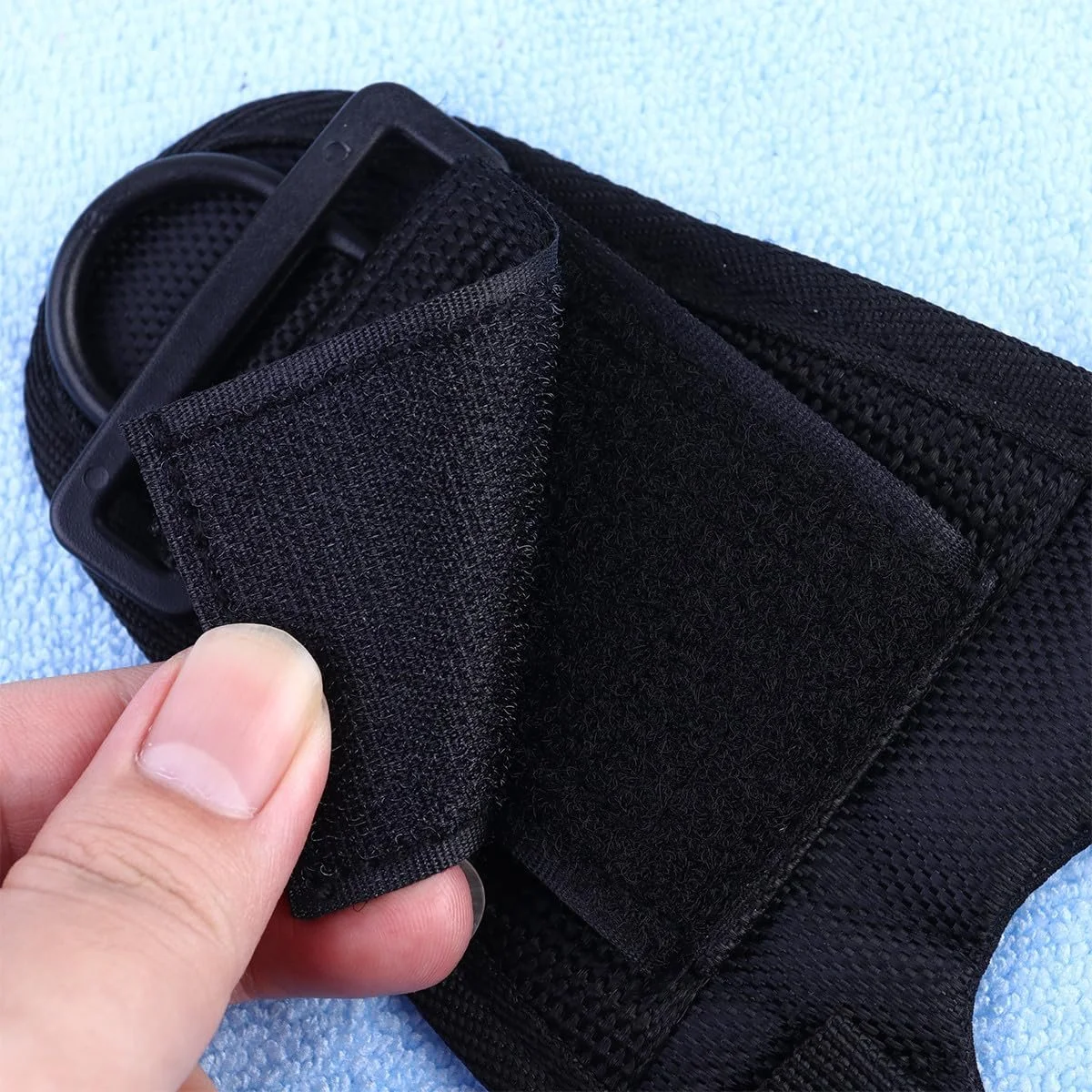 Рукавичка для дайвінгу DOITOOL з регульованим нейлоновим тримачем, ремінець на зап'ястя для підводних ліхтарів 25–33 мм, м'яка, чорна, вільні руки для дайвінгу, нічної риболовлі та ін., фото №8