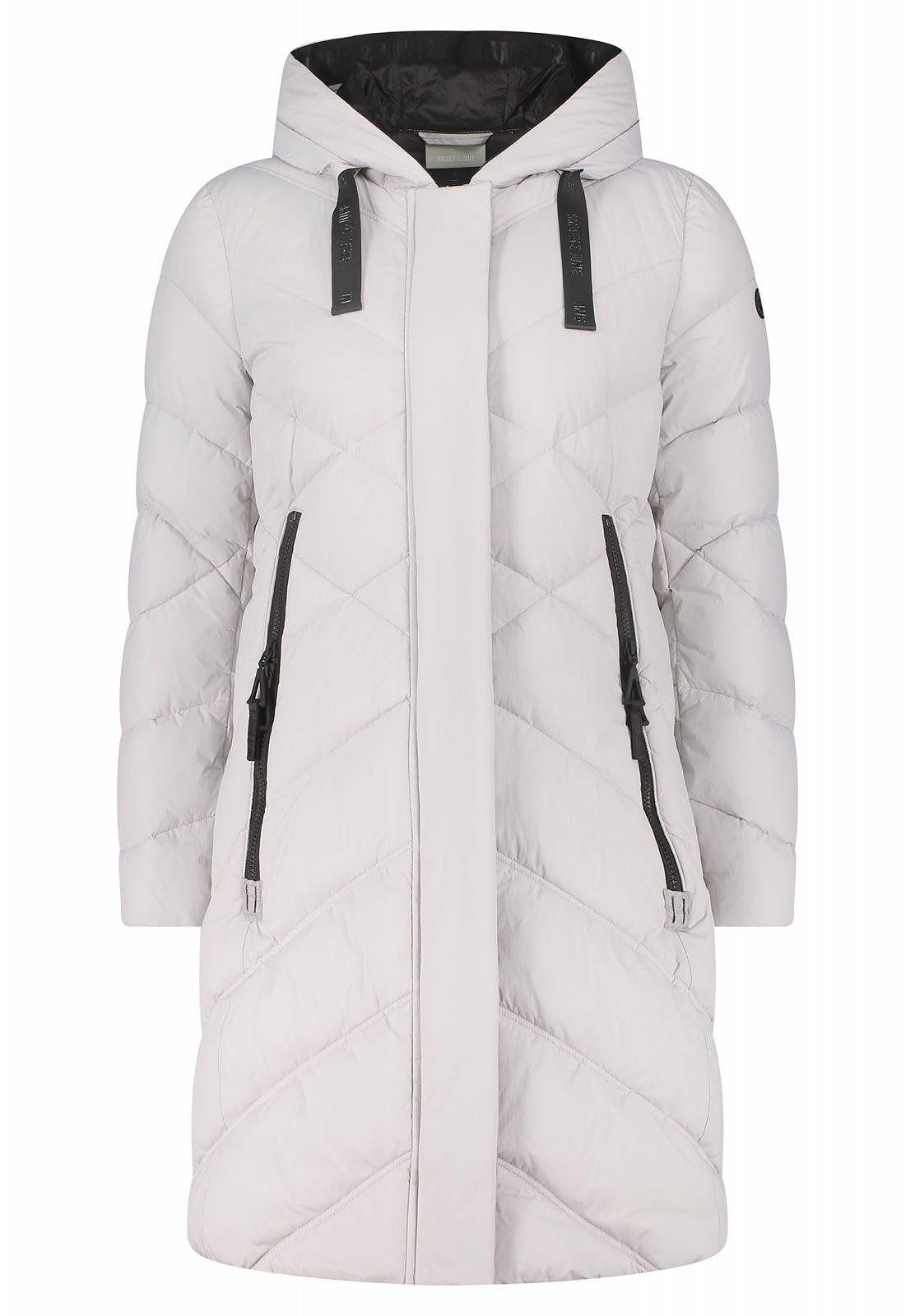 Жіноче стьобане пальто Amber & June з капюшоном, фото №1 Жіноче стьобане пальто Amber & June з капюшоном, фото №1