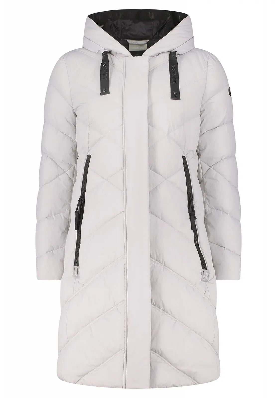 Жіноче стьобане пальто Amber & June з капюшоном, фото №1