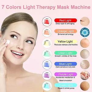 LED Маска Yofuly 7 цветов для ухода за лицом с функцией распыления synthetic.ua - Фото 1