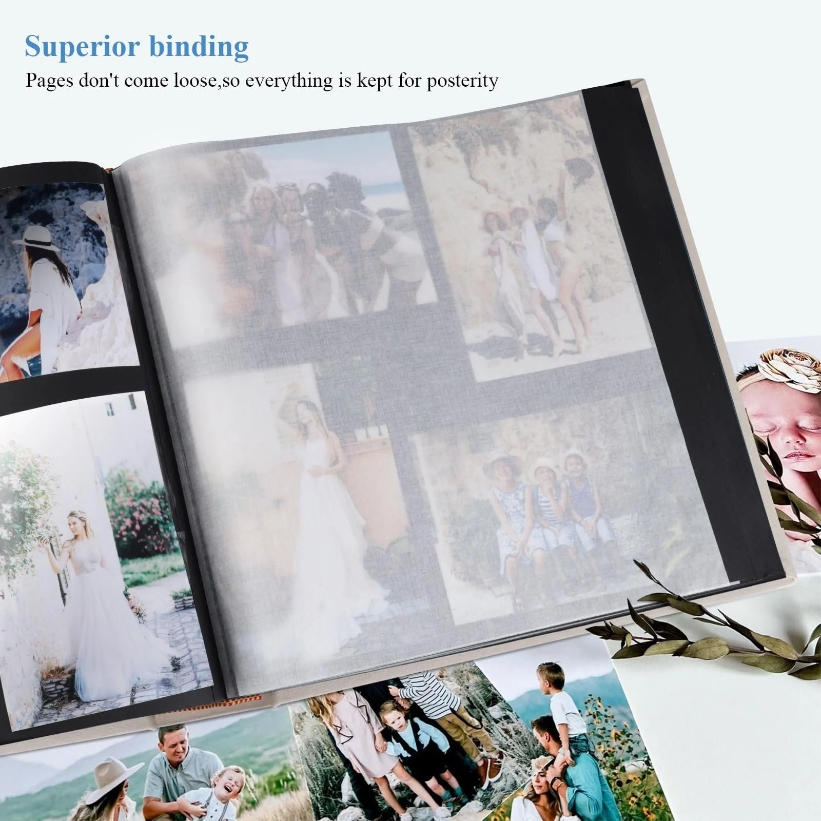 Фотоальбом 1DOT2 льняной для DIY большой фотоальбом для вклеивания формата 30 x 30.5 см, 120 (60 листов) безкислотных черных страниц (200 г/м"), бежевый, фото №5 Фотоальбом 1DOT2 льняной для DIY большой фотоальбом для вклеивания формата 30 x 30.5 см, 120 (60 листов) безкислотных черных страниц (200 г/м"), бежевый, фото №5