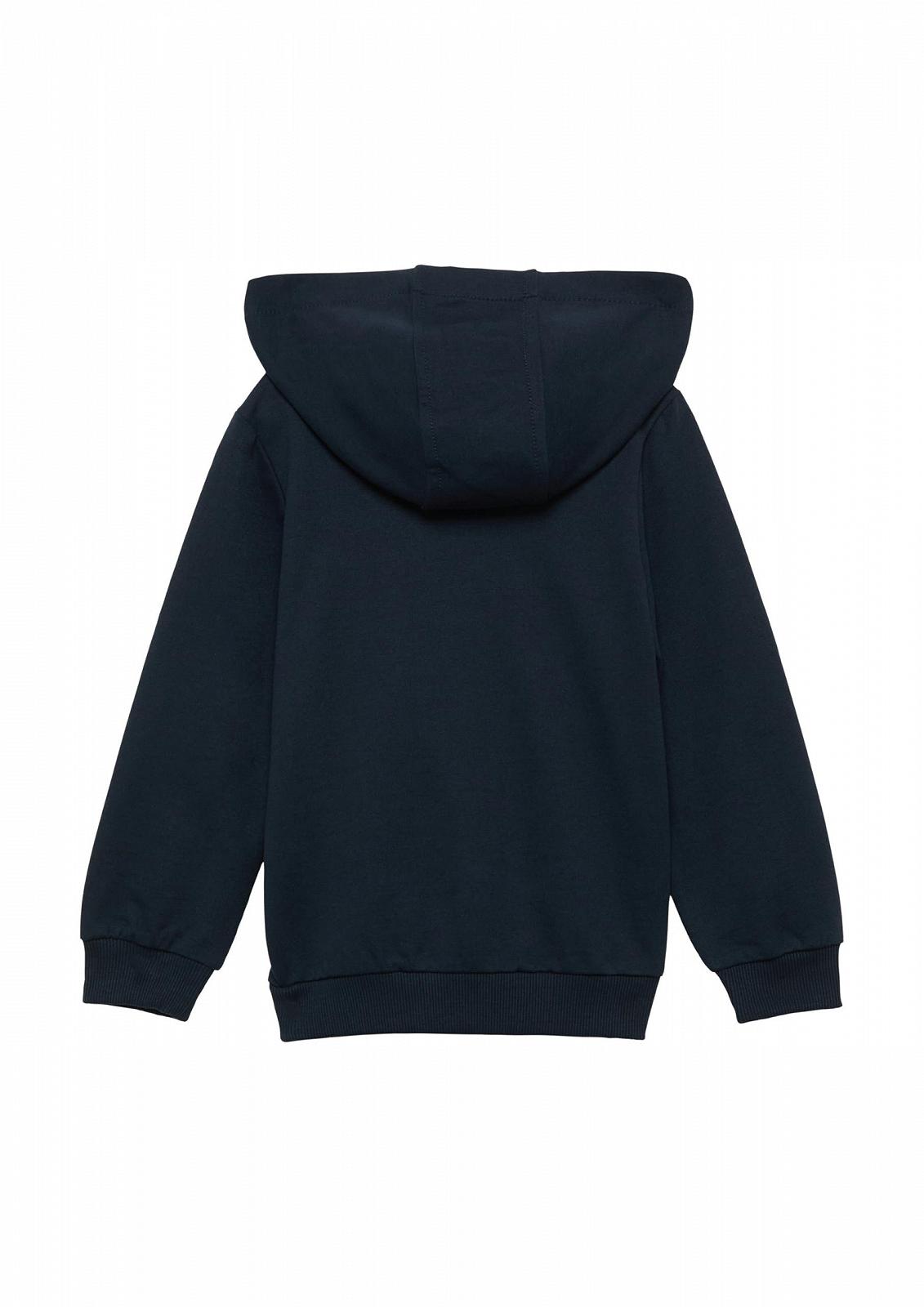 Толстовка s.Oliver Unisex з капюшоном, ребристими манжетами та невеликою деталлю з принтом, фото №2