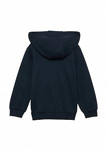 Толстовка s.Oliver Unisex с капюшоном, ребристыми манжетами и небольшой деталью с принтом synthetic.ua - Фото 1