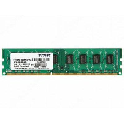 Оперативная память для ПК DDR3 4GB 1600 MHz Patriot PSD34G16002, фото №1