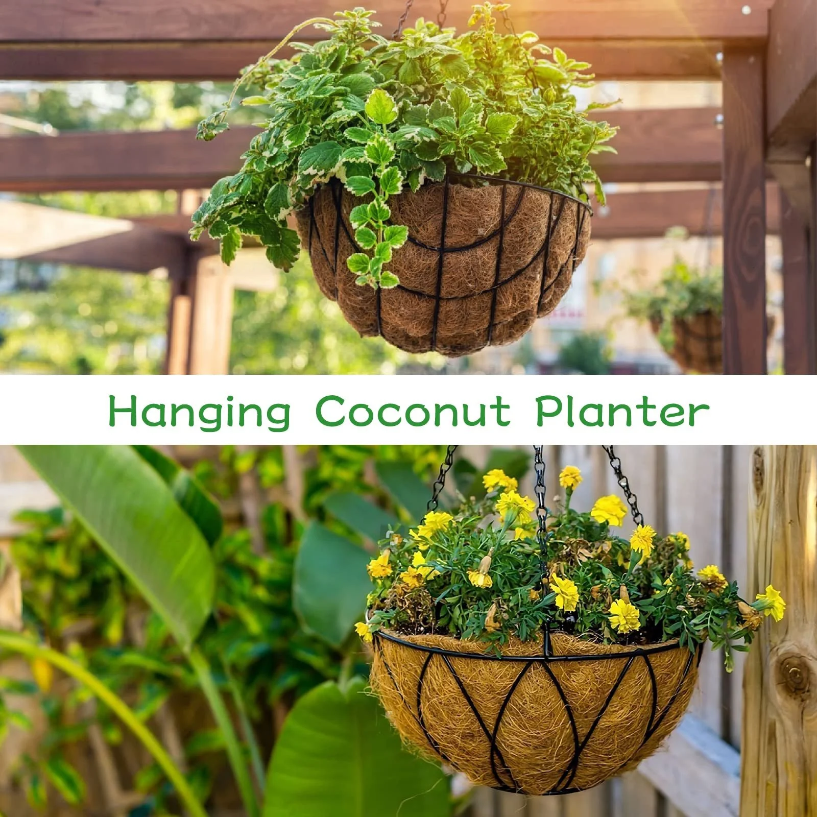 Круглий вкладиш для кошика Riare Натуральне кокосове волокно 4,14 дюйма 4 штуки, фото №6 Круглий вкладиш для кошика Riare Натуральне кокосове волокно 4,14 дюйма 4 штуки, фото №6