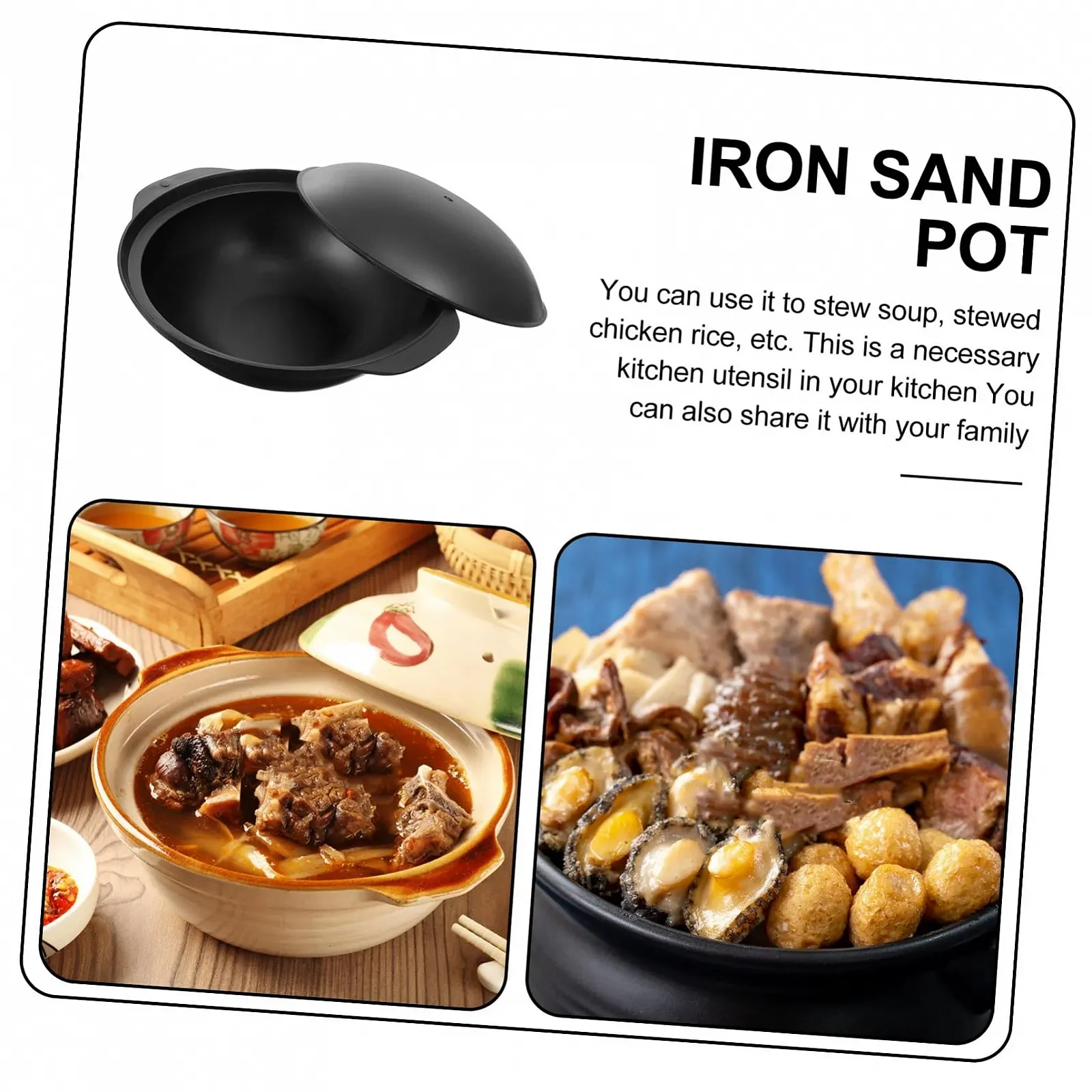 Набор кастрюль SOIMISS из литого алюминия с крышкой, фото №4