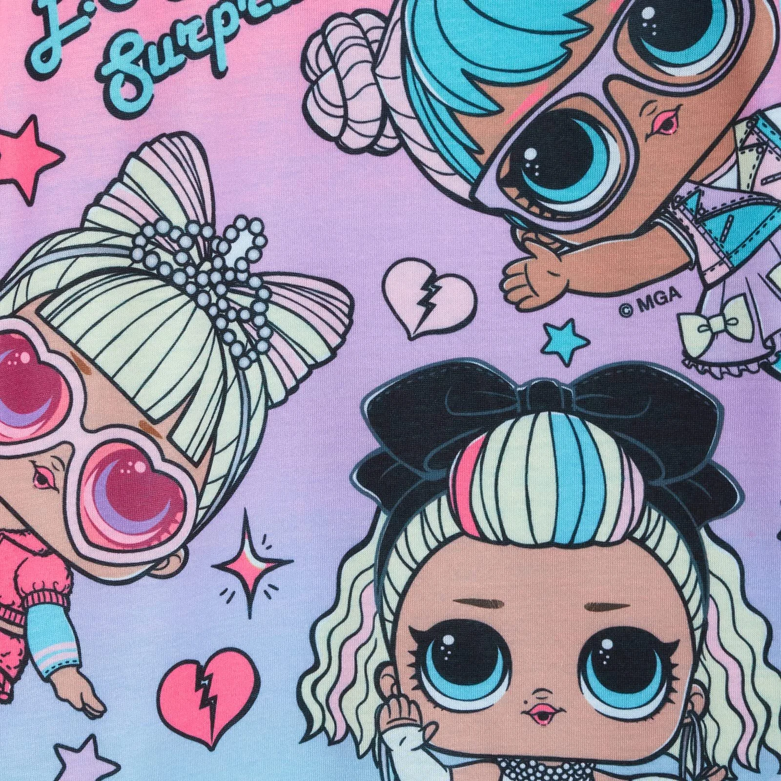 Халат і піжама для дівчинки LOL Surprise, набір з 3 предметів, фото №3