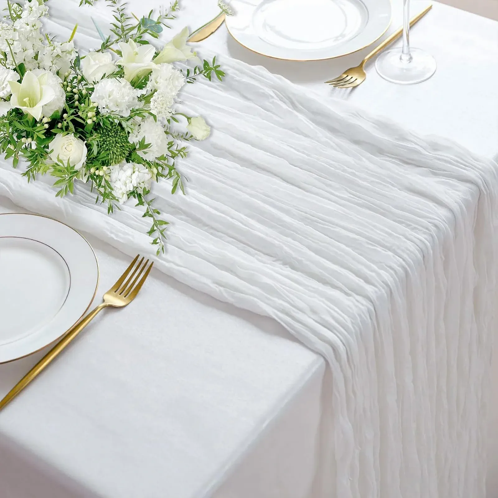 Ранер Foatcox Cheesecloth Boho Milky White 90 x 300 см, фото №6