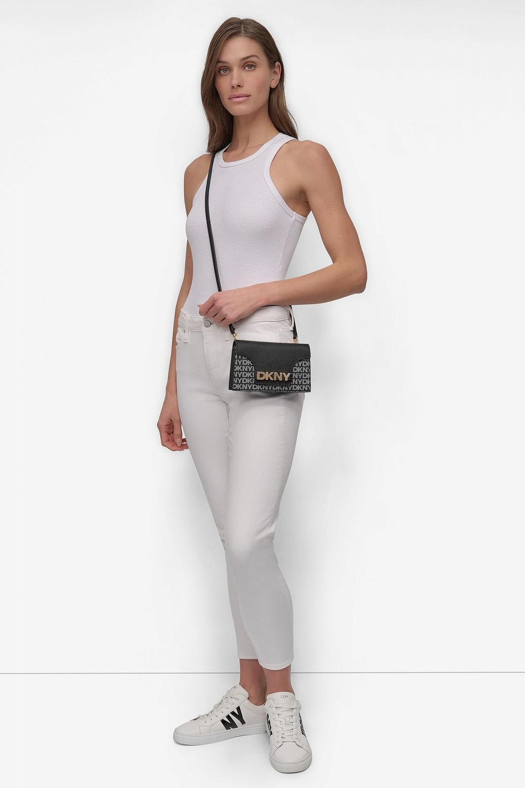 Гаманець DKNY Avril Жіночий Чорний Логотип/Чорний, One Size, Клатч, фото №6