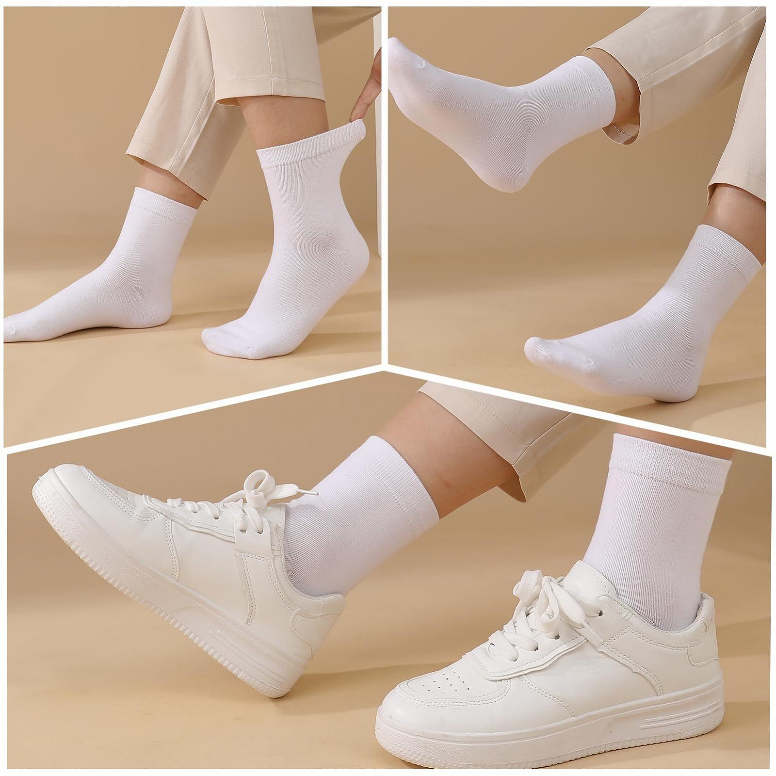 Носки Хлопковые Белые и Черные 6 пар Размер 39-42 для Работы Отдыха Бизнеса на Каждый День, фото №6