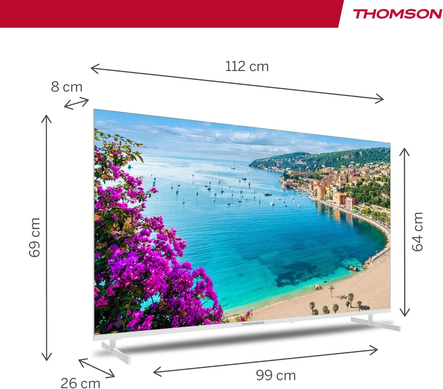 Телевізор 50" Thomson 50UA5S13W / 4K / 60 Гц / LCD / Smart TV / Wi-Fi / Bluetooth / T2, фото №2