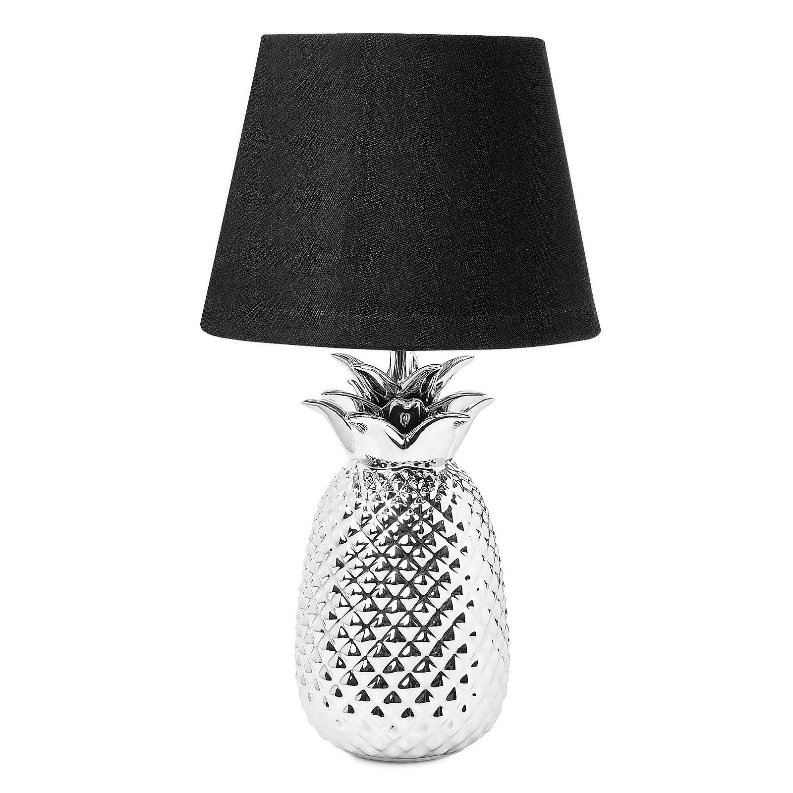 Настільна лампа Navaris Дизайн Ананас 40 см Декоративна кераміка E27 Сріблясто-чорна, фото №7
