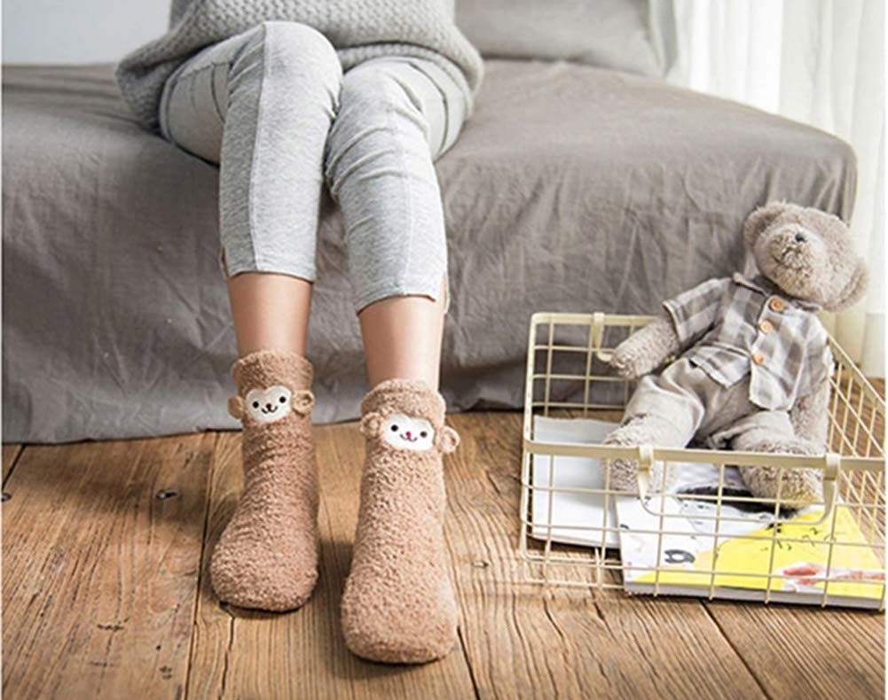 3 пары Рождественских носков для женщин и девочек Хлопковые Теплые Толстые Шерстяные Зимние Носки Подарок для Рождественской вечеринки День рождения B Один размер, b, фото №7