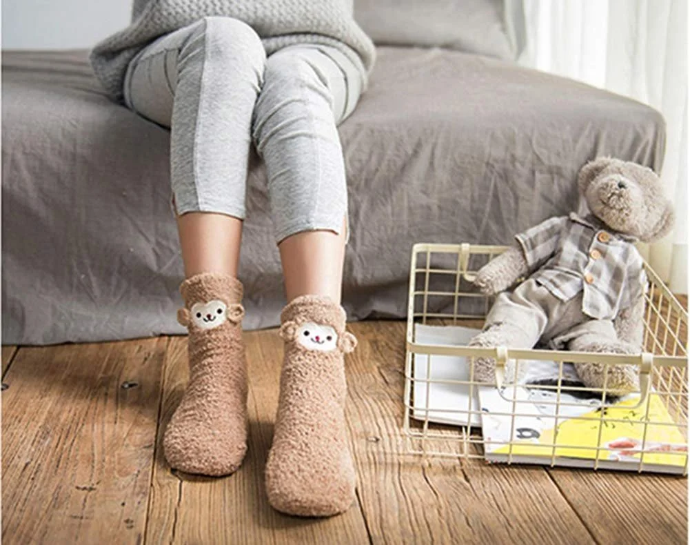 3 пары Рождественских носков для женщин и девочек Хлопковые Теплые Толстые Шерстяные Зимние Носки Подарок для Рождественской вечеринки День рождения B Один размер, b, фото №7