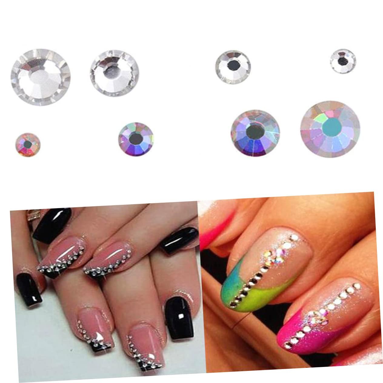 Набор Стразы для ногтей FRCOLOR 2 шт 12шт, Стразы, Ювелирные аксессуары, DIY Аксессуары для ногтей, Плоские камни для рукоделия, Изготовление страз самостоятельно, Плоские блестки, фото №3