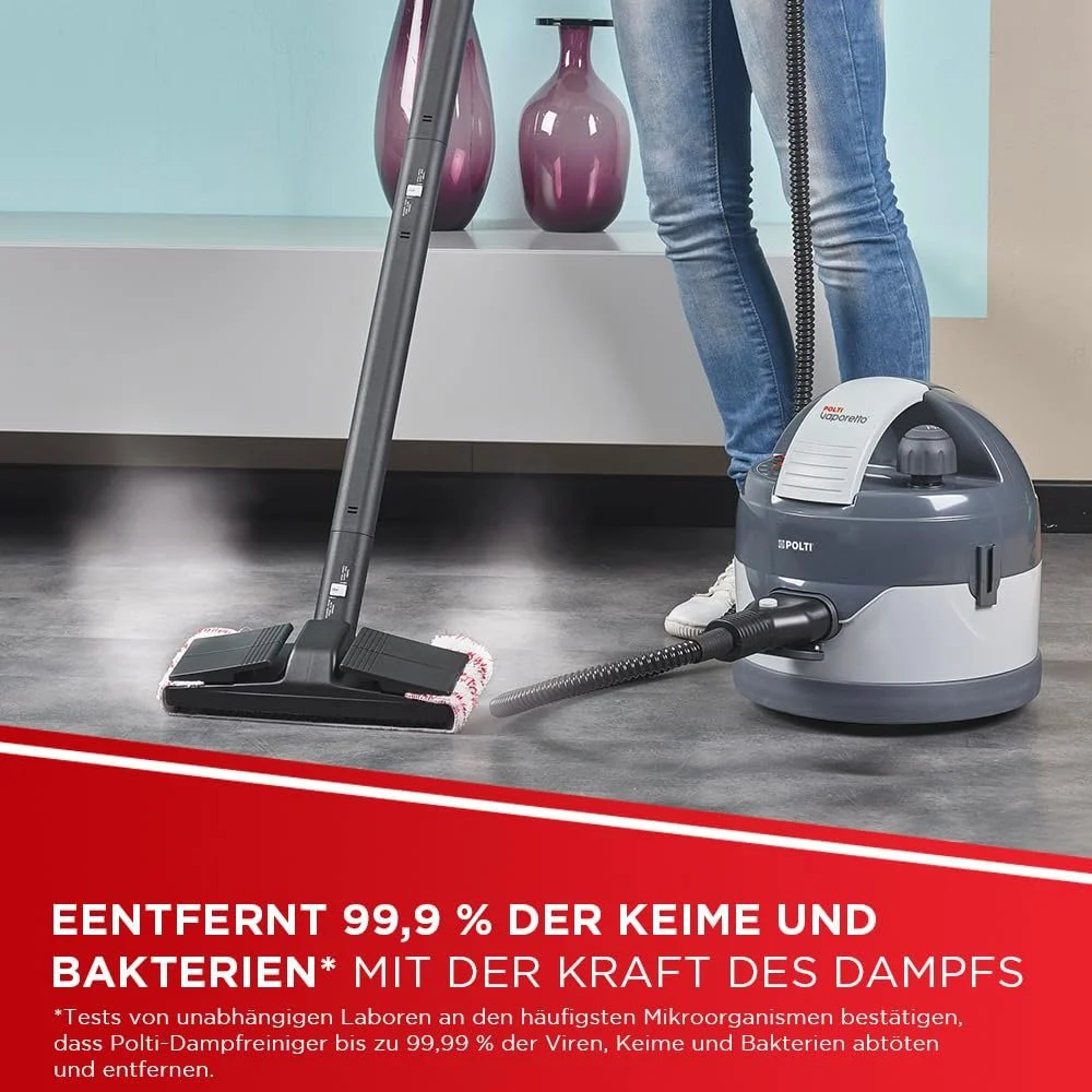 Пароочисник Polti Vaporetto Eco Pro 3.0 2000 W 2 L 4.5 bar з 20 ампулами Kalstop Сірий, фото №3