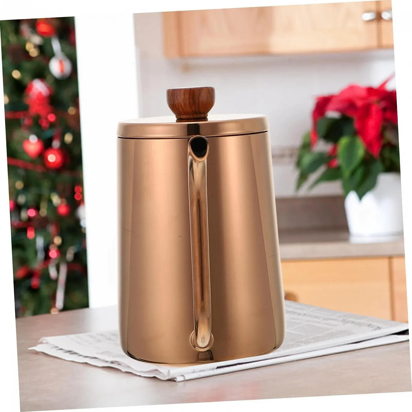 Кавник Ipetboom з нержавіючої сталі для заварювання кави, з довгим носиком, 600 мл, фото №4